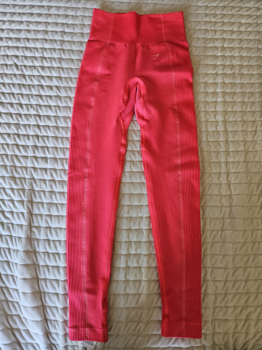 Gymshark High-Waist Seamless Leggings in Bright Coral Pink